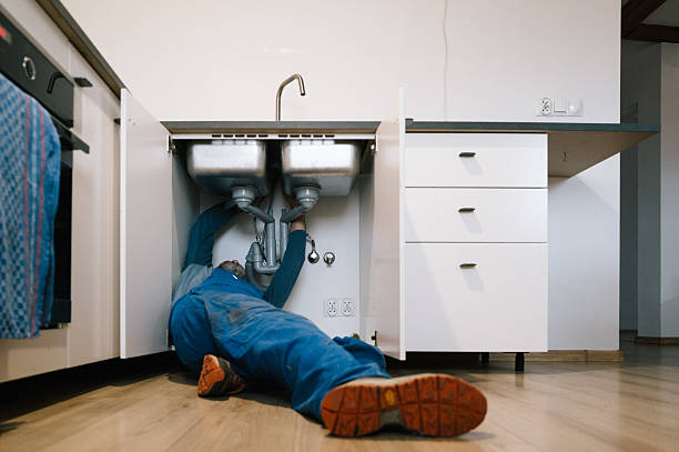 Professional Drain Cleaning technician working in Thomas, OK